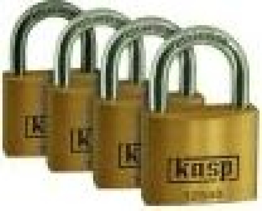 K12520D4 Hængelås 20 mm Identiske Gyldengul Nøglelås