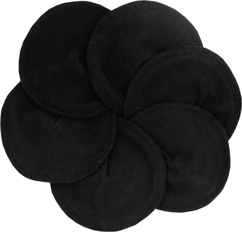Nursing Pads Organic Cotton, Black 3-Pairs - Black - ONE SIZE