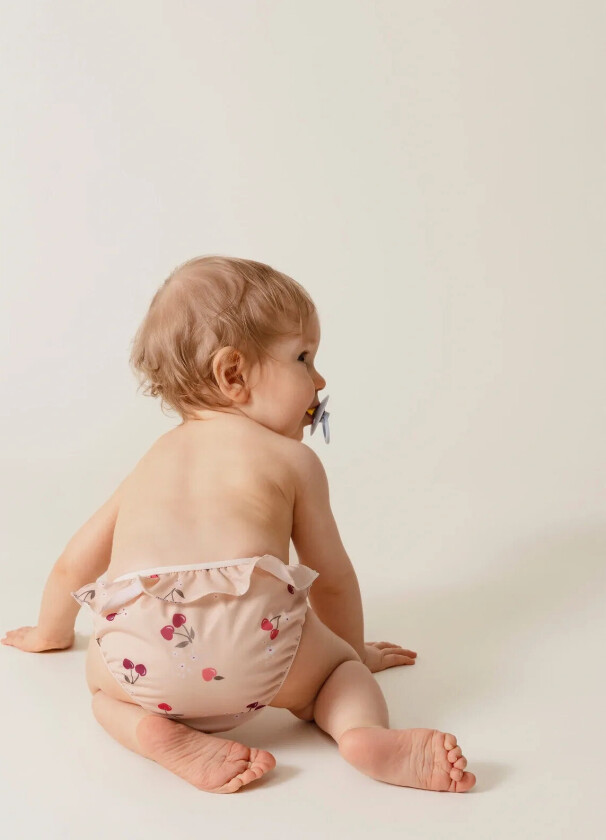 Swim Diaper M 7-10 Kg, Cherry Frill - Beige - M 7-10KG