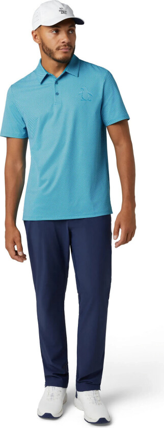 Dimensional Pete Tee Twill Print Polo - Blue - S