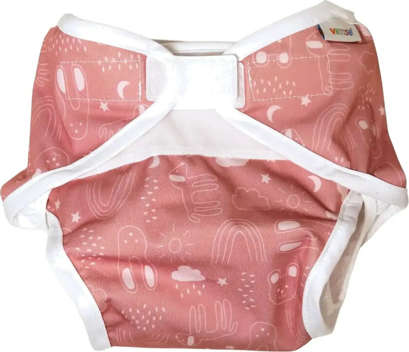 Diaper Cover, L 11-16 Kg, Rusty Pink Teddy - Pink - L 11/16KG
