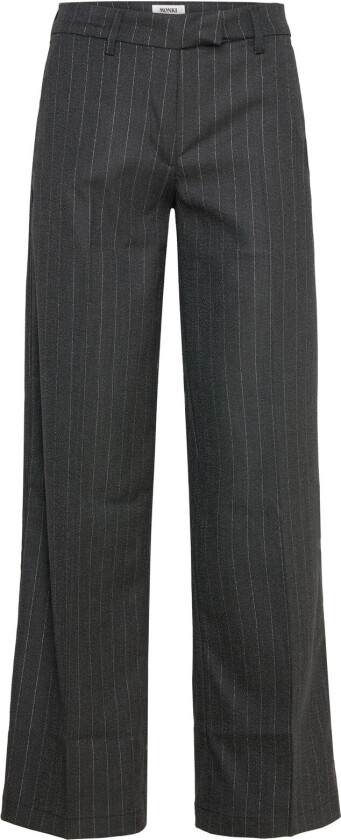Low Rise Twill Suiting Trousers - Grey - 34