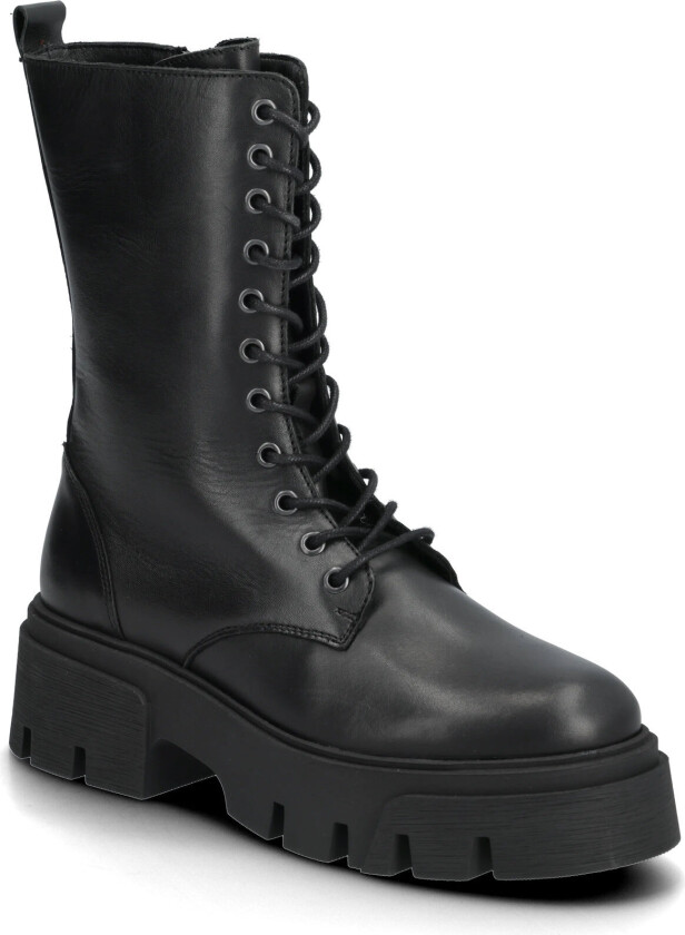 Biamia Lace Up Boot Smooth Leather - Black - 39