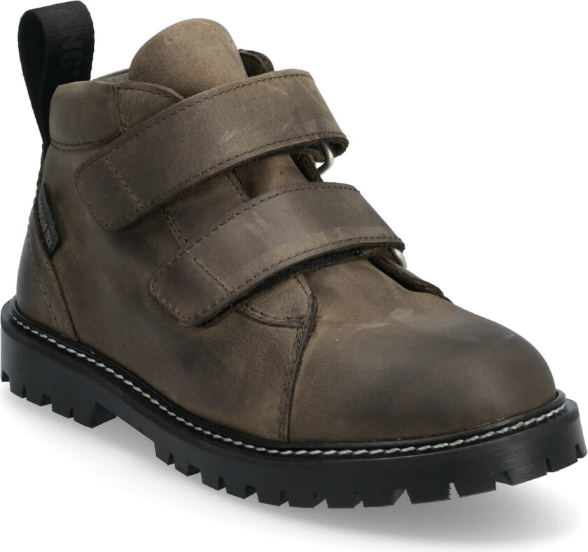 Shoes - Flat - With Velcro - Khaki green - 34