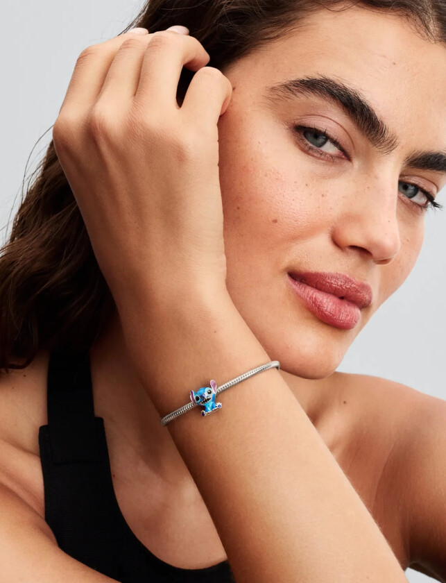 Disney Stitch Sterling Silver Charm With Purple, Blue And Black Enamel - Silver - ONE SIZE