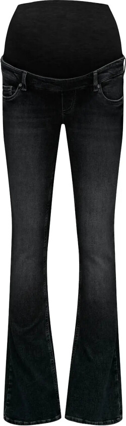 Olmblush Mid Waist Flared Dnm Box Noos - Black - S x 32