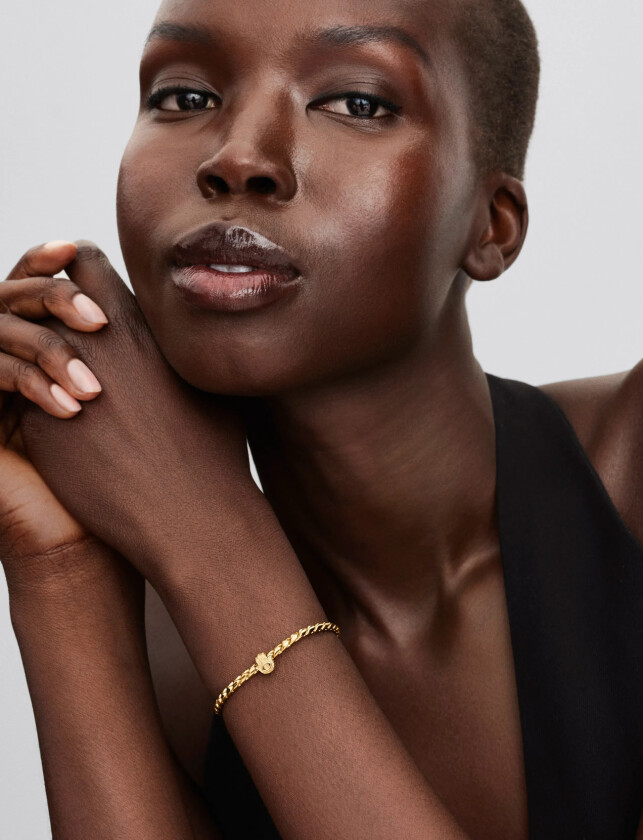 Textured Hamsa Hand 14K Gold-Plated Mini Charm - Gold - ONE SIZE