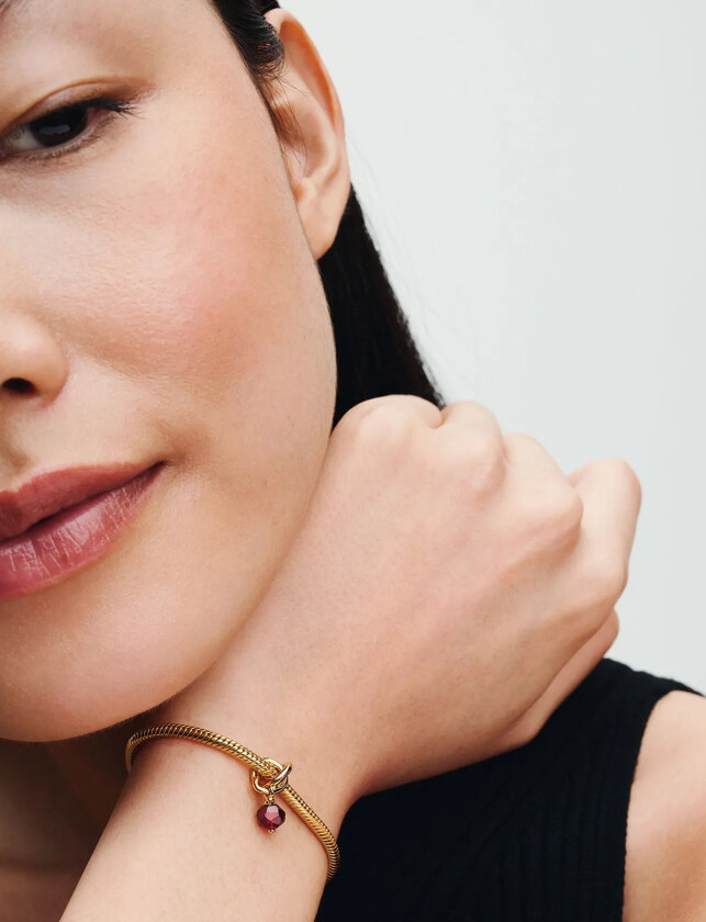 14K Gold-Plated Dangle With Salsa Red Crystal - Gold - ONE SIZE