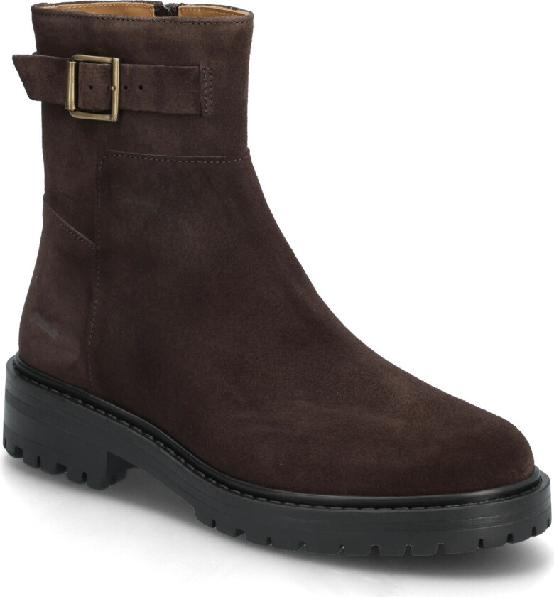 Booties - Flat - With Zipper - Brown - 38