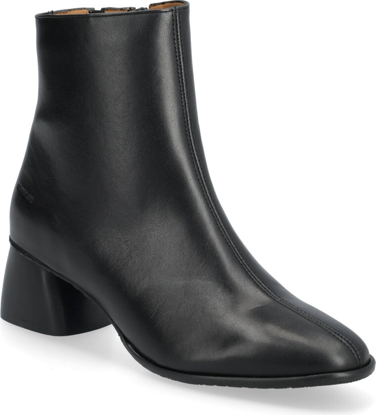 Boots - Block Heel With Zipper - Black - 40
