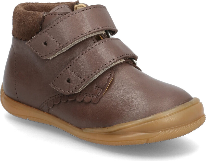 Shoes - Flat - With Velcro - Brown - 22