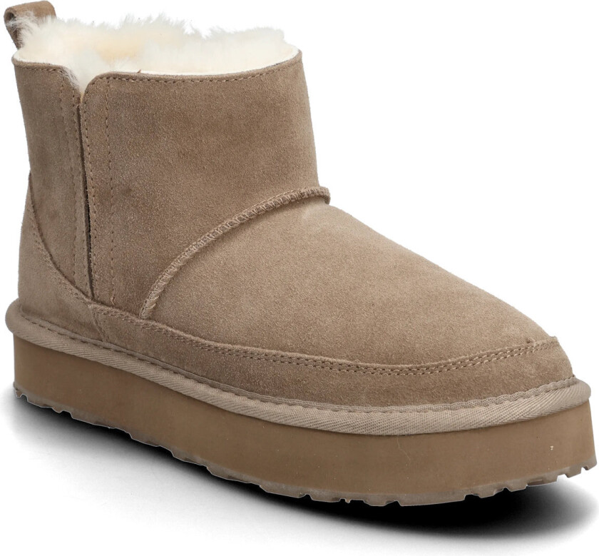 Rhevelyn Leather Elastic Boot - Beige - 38