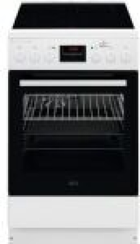 CCB56481BW, Frittstående komfyr, Hvit, Rotasjon, Berøring, Front, Elektronisk, Bunn