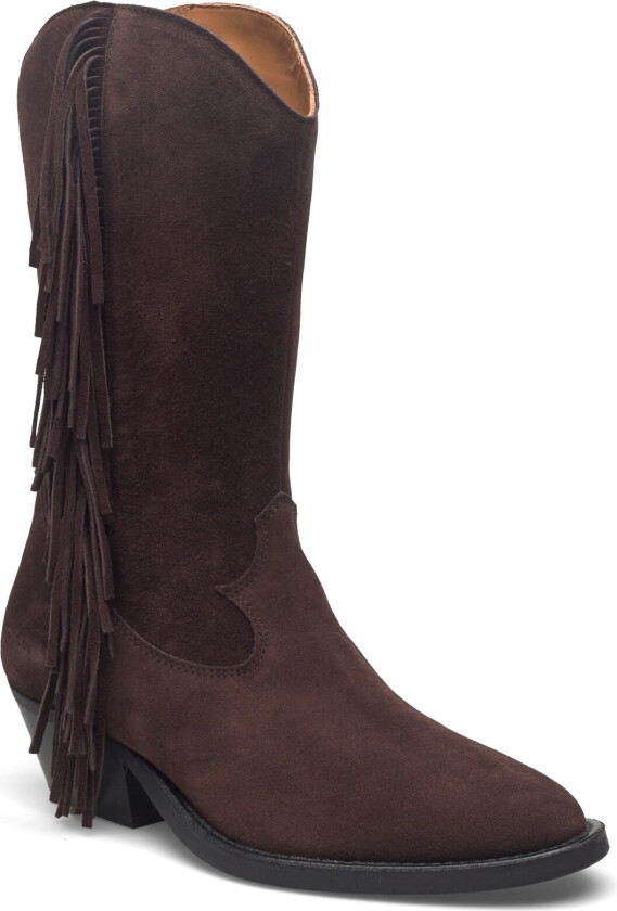 Bootie - Block Heel - With Zippe - Brown - 41