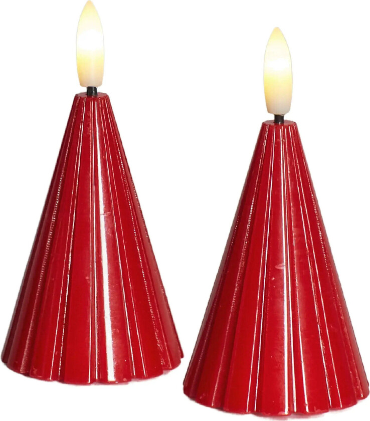 Laura Lacquer Tree 2 Pcs. Set - Red - H:8CM