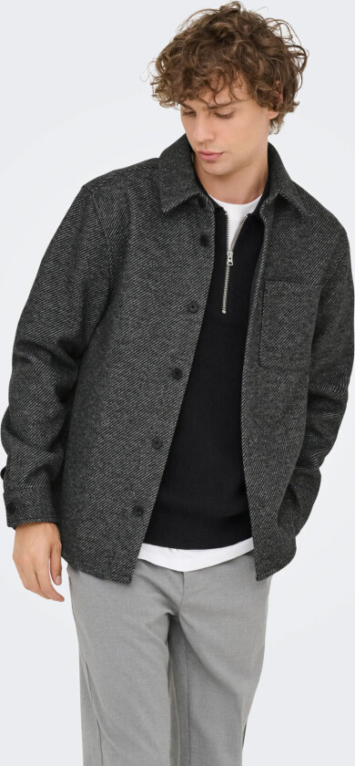 Onsmicah Twill Overshirt Frml - Grey - S