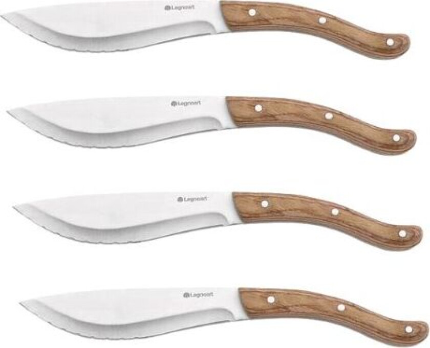 Tomahawk Steakkniver Sett - 4 Stk - Lyst Skaft
