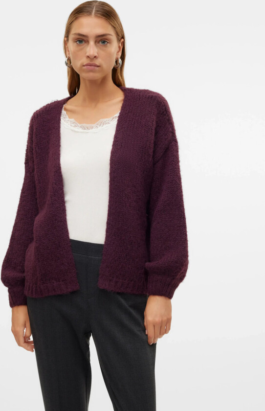 Vmmaybe Ls Open Cardigan Noos - Burgundy - XL