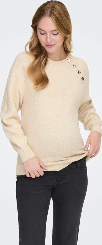 Olmemma Life Ls Button Oneck Knt - Cream - L