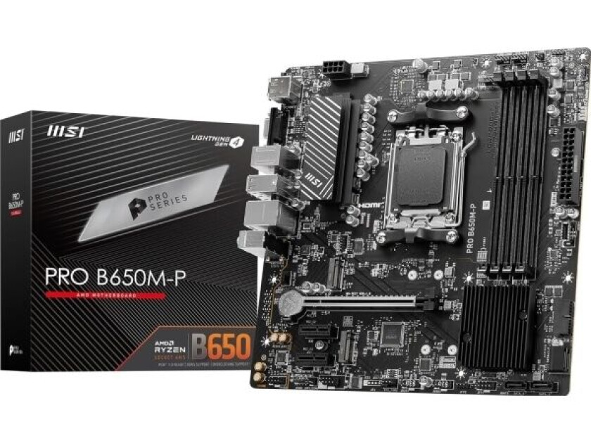 PRO B650M-P, AMD, Sokkel AM5, AMD Ryzen 7 7th Gen, AMD Ryzen 9 7th Gen, Sokkel AM5, DDR5-SDRAM, 192 GB