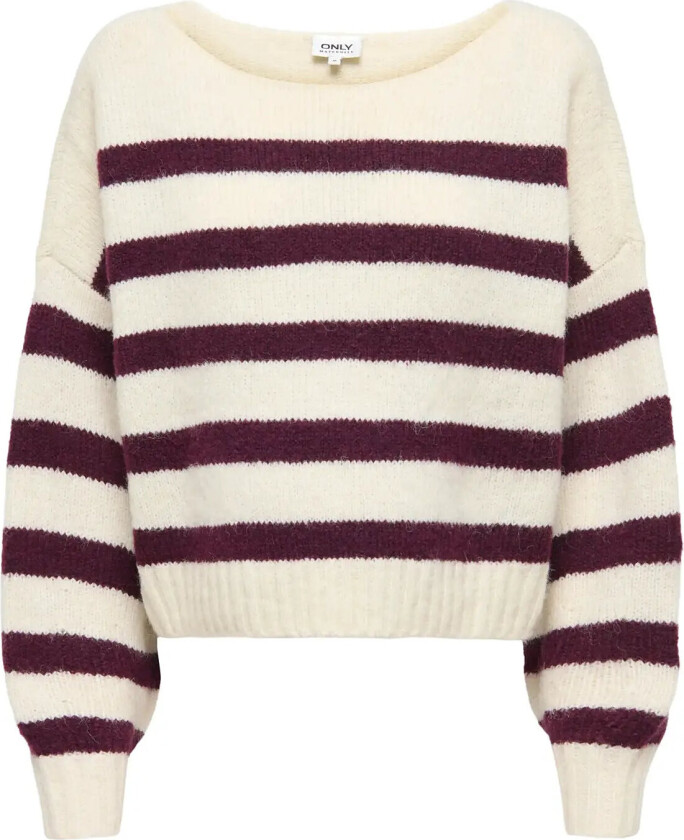 Olmaya Life L/S Boatneck Pull Knt - Cream - XXL