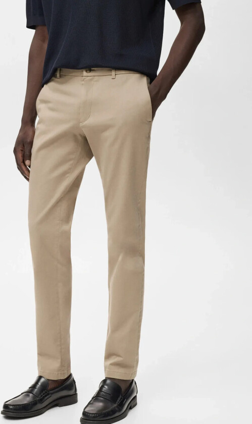 Barna Slim-Fit Twill Chino Trousers - Beige - 56