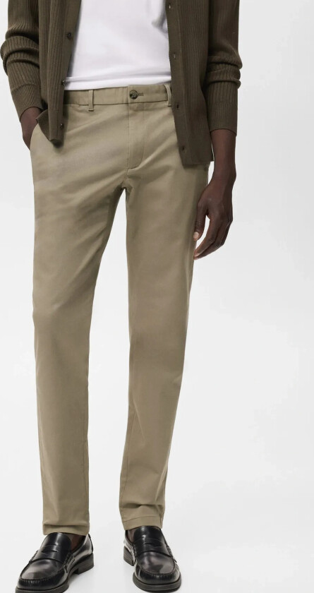 Barna Slim-Fit Twill Chino Trousers - Beige - 56