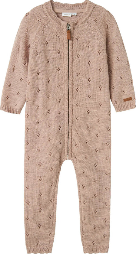 Nmfwrilla Wool Ls Knit Suit - Pink - 98