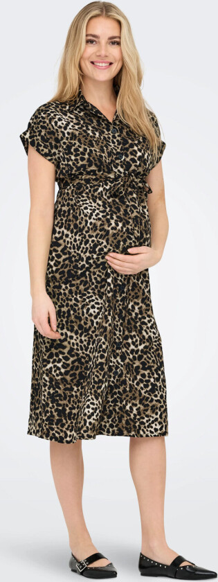 Olmhannover Life S/S Shirt Dress Noos - Brown - L