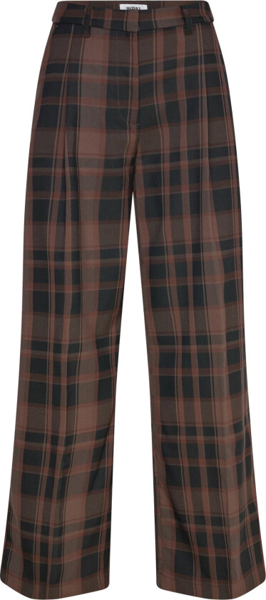 High Waisted Wide Leg Twill Trousers - Grey - 34