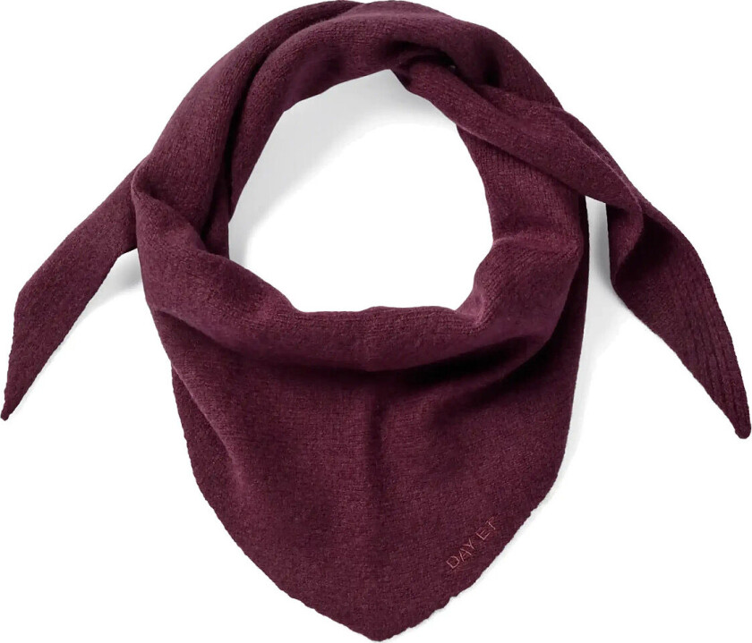 Day Merino Knit Tri Scarf - Burgundy - ONE SIZE