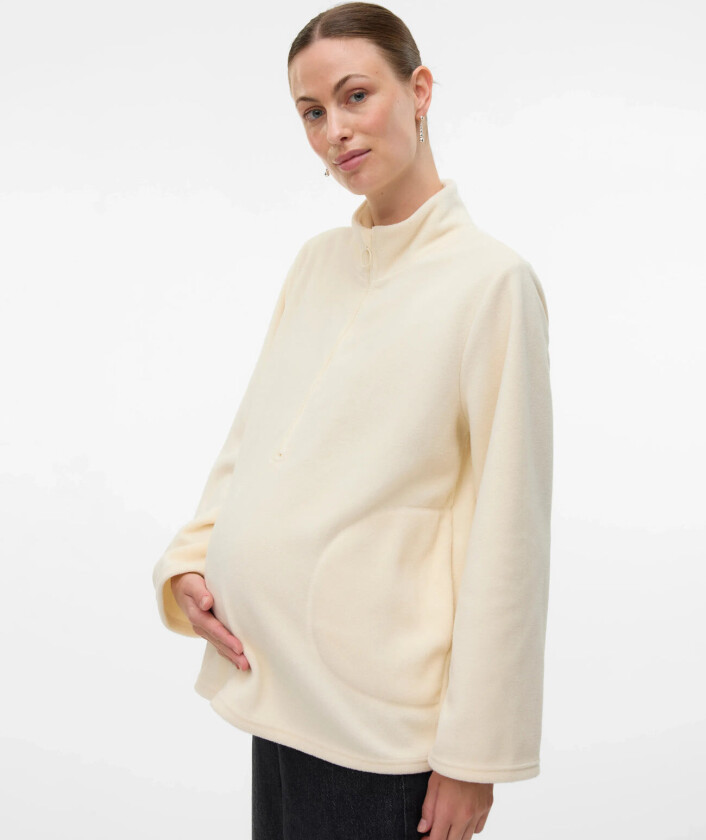 Mlmille L/S Zip Fleece Jacket - Cream - XL