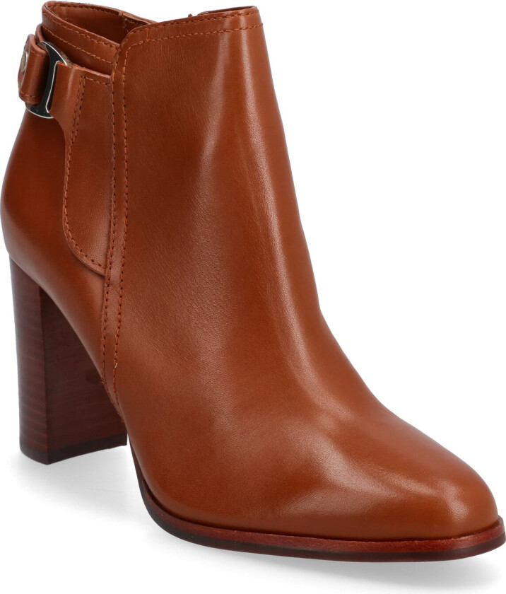 Tasha Calfskin Bootie Heel - Beige - 39