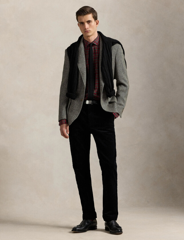 Classic Fit Plaid Twill Shirt - Red - S