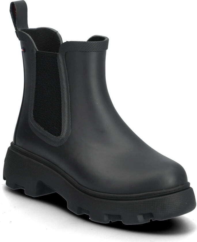 Flag Ankle Rainboot Warm Lining - Black - 41