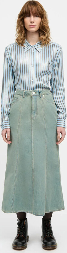 Delicate Twill Crane Shirt Aop - Blue - 36