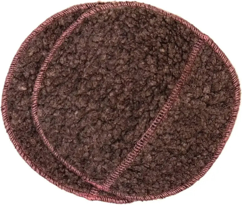 Breast Warmers Wool Pile, 1 Pair - Brown - ONE SIZE