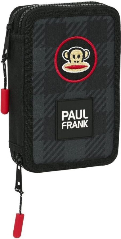 Pennal med tilbehør Paul Frank Campers Svart 12.5 x 19.5 x 4 cm (28 Deler)