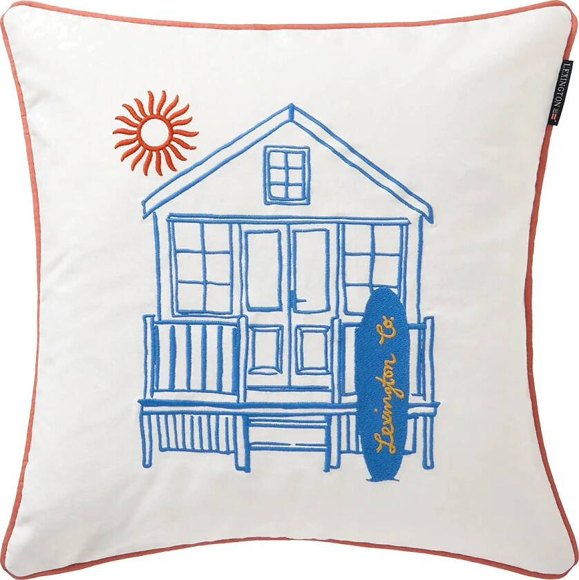 Beach House Organic Cotton Twill Pillow Cover - White - 50X50