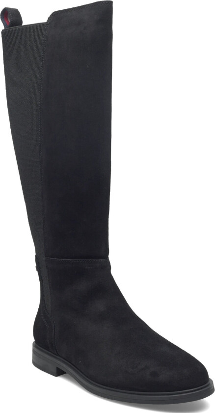 Flag Suede Long Boot - Black - 42