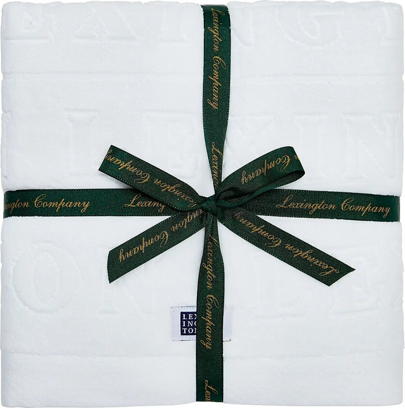 Bilde av Velour Logo Towel 50X70+70X130 Set Of 2+2 White - White - 2X 50X70+2X 70X130