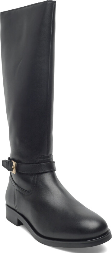 Th Buckle Riding Lthr Long Boot - Black - 36