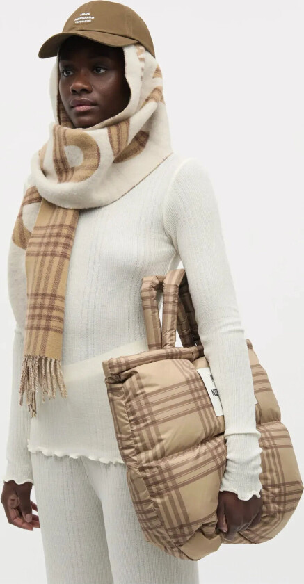Woven Wool Logo Scarf - Brown - ONE SIZE