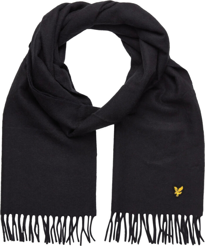Plain Lambswool Scarf - Black - ONE SIZE