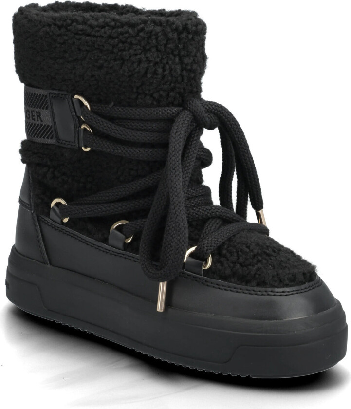 Faux Shearling Snowboot - Black - 36