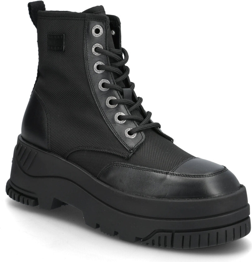Tjw Lace Up Flatform Boot - Black - 41