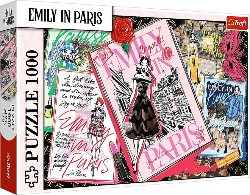 Pappussel 1000 Bitar Emily In Paris Magazine - Pink - ONE SIZE