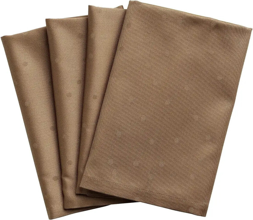 Confetti Damask Napkin 45X45 Cm - 4 Pack - Brown - 45X45CM