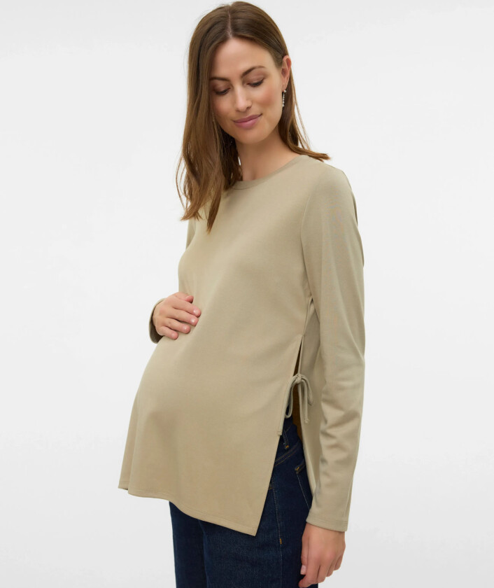 Mlrina Vita Ls Jrs Top 2F - Beige - S