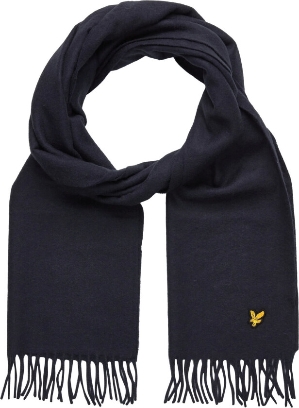 Plain Lambswool Scarf - Navy - ONE SIZE